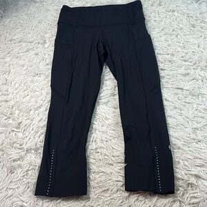 Lululemon Fast & Free Crop II *Nulux 19" Black